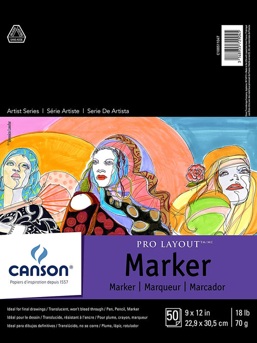 Canson Artist Series Pro-Layout Marker Pad 9x12