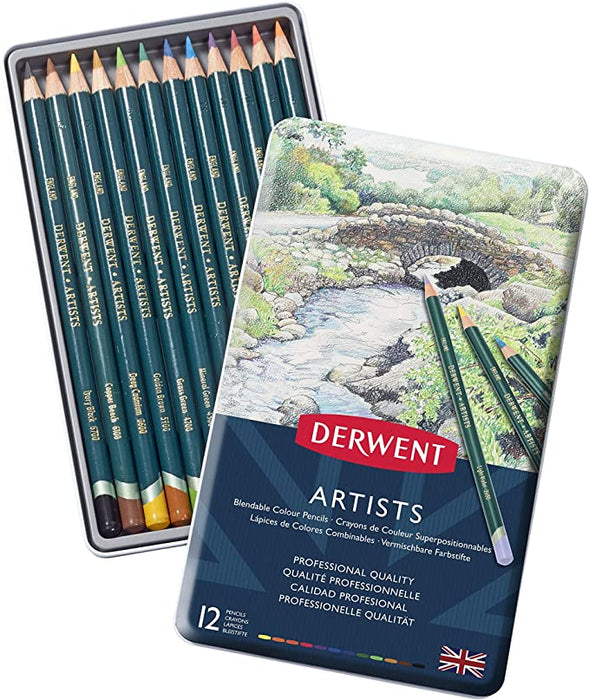 Derwent Artists Coloured Pencils 12/Set