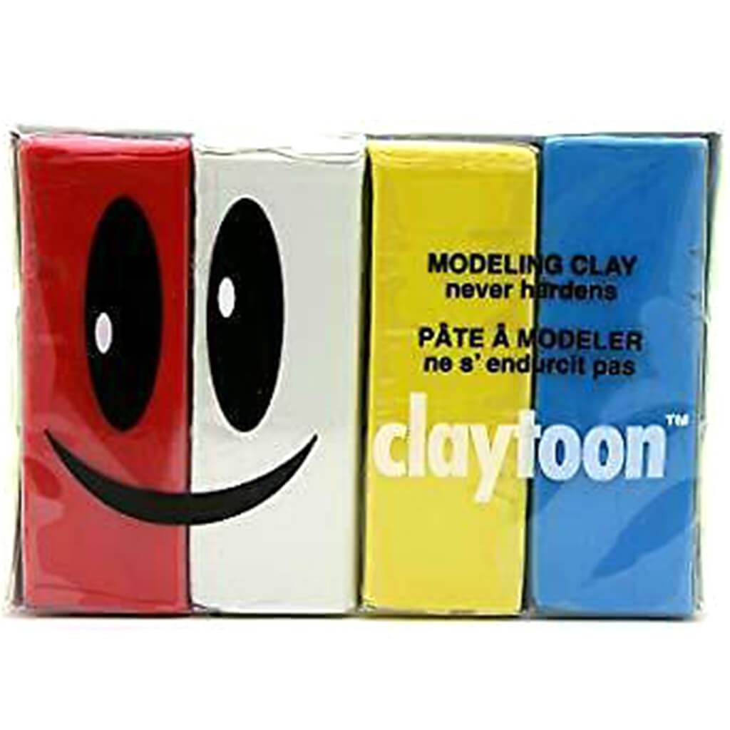 Claytoon Non-Hardening Modeling Clay - Cool Colors, 1lb