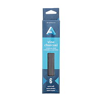 Art Alternatives Vine and Willow Charcoal Thin Soft 6/Box