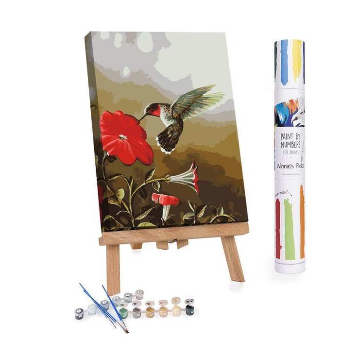 Winnie's Picks - Paint by Numbers - Ruby Throated Hummingbird