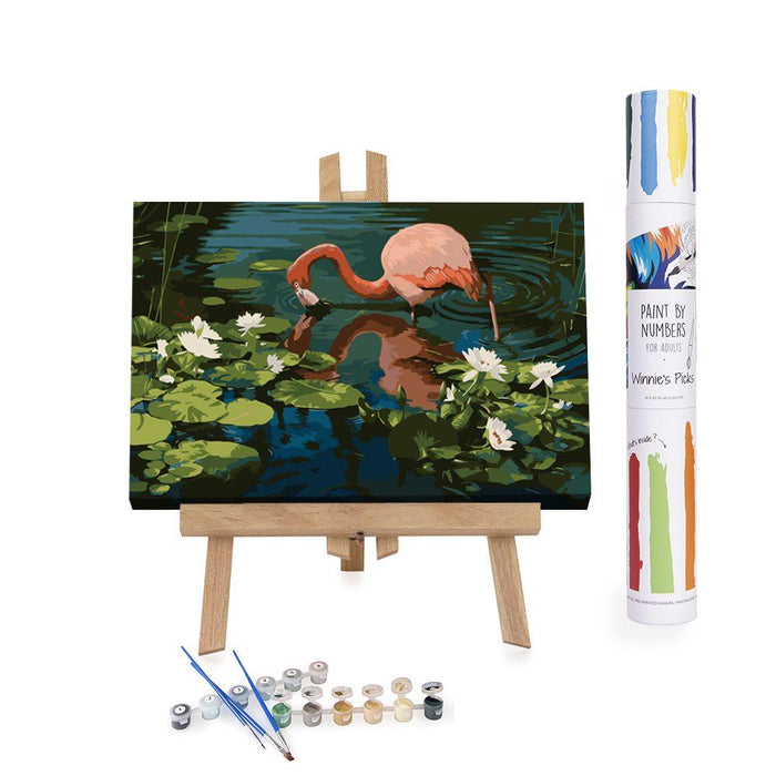 Winnie's Picks - Paint by Numbers - Flamingo with Water Lily
