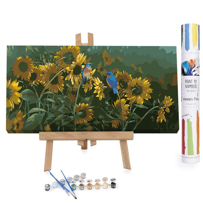 Winnie's Picks - Paint by Numbers - Birds and Sunflowers