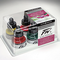 Daler-Rowney FW Acrylic Artists Ink 6/Set - Primary
