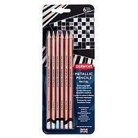 Derwent Metallic Pencils 6/Set - Pastal