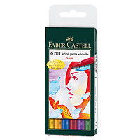 Faber-Castell PITT Artist Brush Pen Basic Set/6