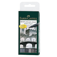 Faber-Castell PITT Artist Brush Pen Shades of Grey Set/6
