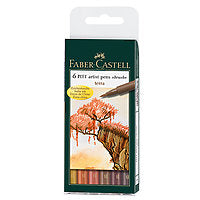 Faber-Castell PITT Artist Brush Pen Terra Set/6