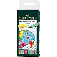 Faber-Castell PITT Artist Brush Pen Pastel Set/6