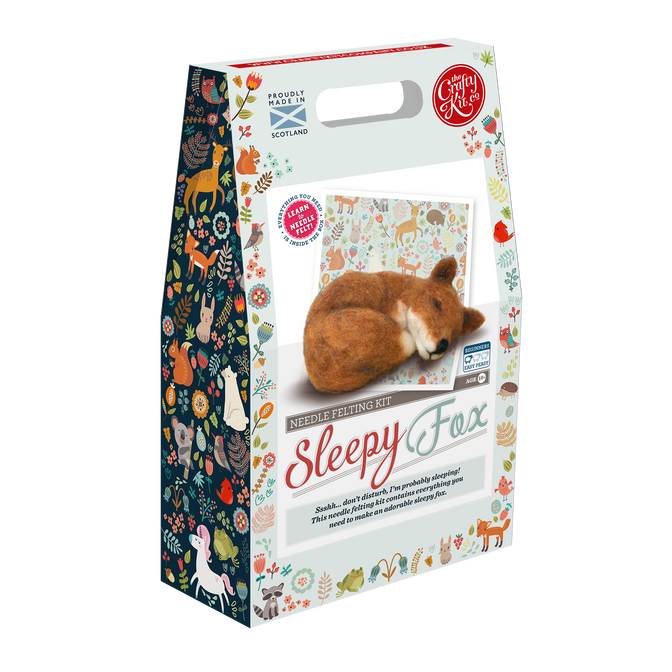 The Crafty Kit Company - Felting Kit - Sleepy Fox