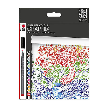 Marabu Graphix Fineliner Doodle Set 12