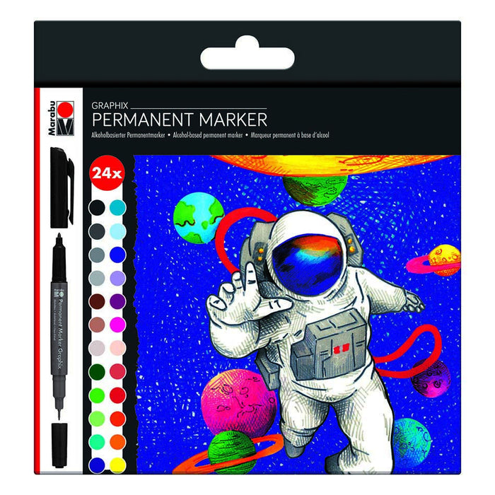 Marabu Graphix Permanent Marker 24/set - Hero of Galaxy