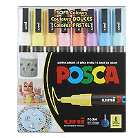 POSCA Paint Markers Fine PC-3M 8/Set Soft Colours