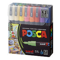 POSCA Paint Markers Fine PC-3M 16/Set Basic