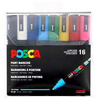 POSCA Acrylic Paint Marker PC-5M Set/16 Medium Basic — Elizabeth's