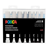 POSCA Paint Marker All White 8/Set