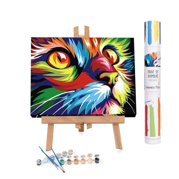 Winnie's Picks - Paint by Numbers - Abstract Colourful Cat