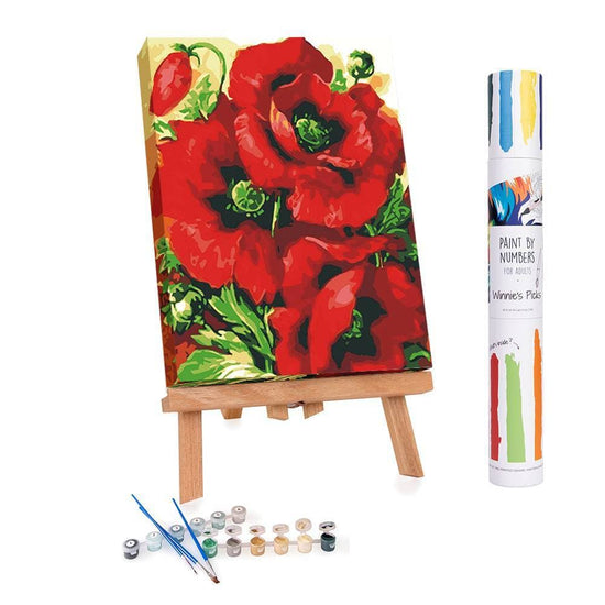 Winnie's Picks - Paint by Numbers - Beautiful Red Poppies