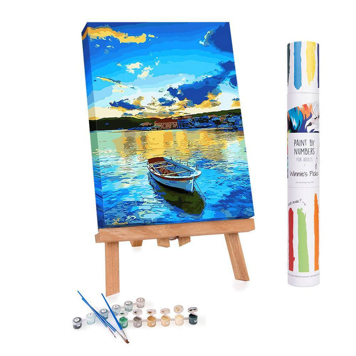 Winnie's Picks - Paint by Numbers - Lakeside Boat