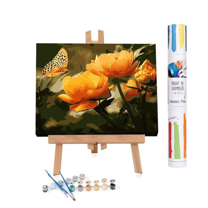 Winnie's Picks - Paint by Numbers - Peach Butterfly in the Sum
