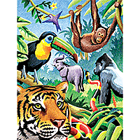 Royal & Langnickel Colour Pencil By Number Jungle Animals