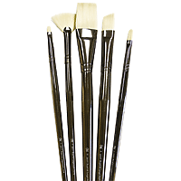 Royal Brush Zen Acrylic/Oil Flat 5PC Brush Set - Long Handle