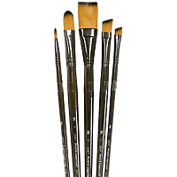Royal Brush Zen All Media Flat 5PC Brush Set - Long Handle