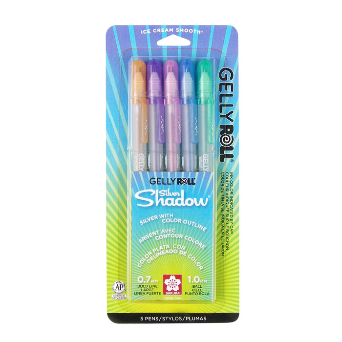 Sakura Gelly Roll Silver Shadow Pen 5 Colour Set