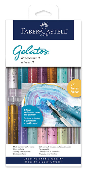 Faber-Castell Watersoluble Crayons Gelatos Iridescent Set/12
