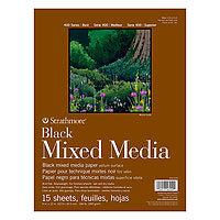 Strathmore Mixed Media Black Paper Pad - 400 Series 9x12