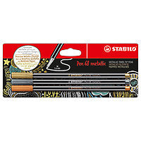 Stabilo Pen 68 Metallic Marker 3/Set Copper, Silver, Gold