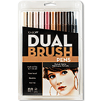 Tombow Duel Brush Marker Set/10 Portrait