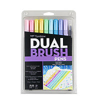 Tombow Duel Brush Marker Set/10 Pastel