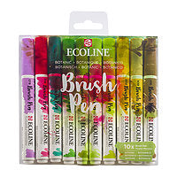 Talens Ecoline Brush Marker 10/Set - Botanical Colours