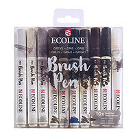 Talens Ecoline Brush Marker 10/Set - Grey Colours