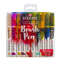 Talens Ecoline Brush Marker 10/Set - Fashion Colours