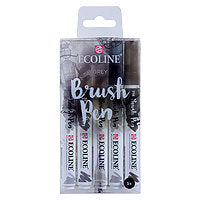 Talens Ecoline Watercolour Brush Pen Greys Set of 5