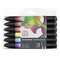 Winsor & Newton ProMarker Watercolour Marker 12/Set- Basic