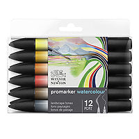 Winsor & Newton ProMarker Watercolour Marker 12/Set  Landscape