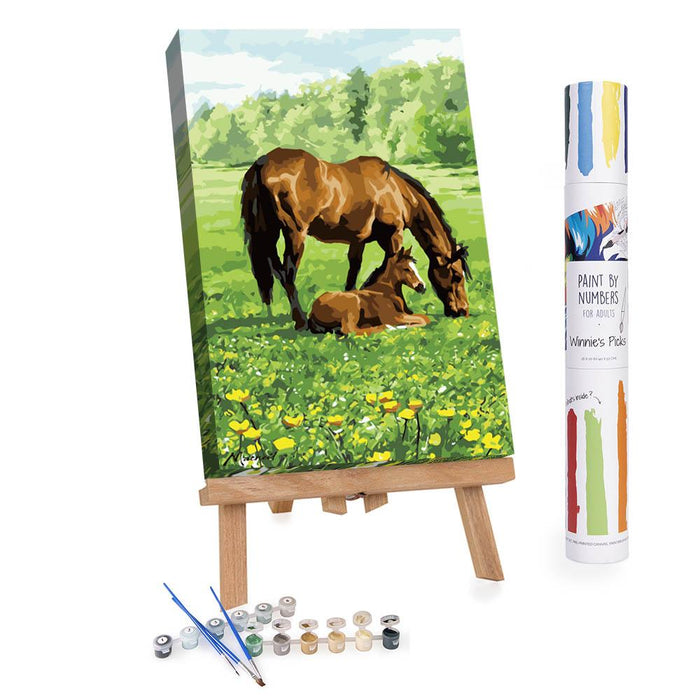 Winnie's Picks - Paint by Numbers - Horse and Foal