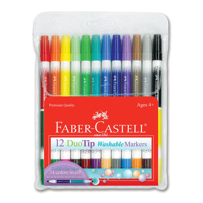 Faber-Castell Duo Tip Washable Markers Set/12