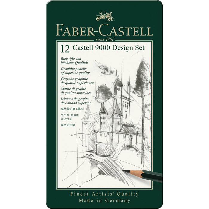 Faber-Castell 9000 Design Graphite Tin Set/12