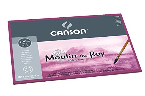 Canson Moulin du Roy Watercolour Paper Hot Press 140lb 12x18