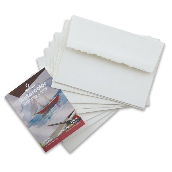 Canson Watercolour Greeting Cards with Envelopes 5x7 6pk