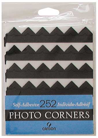 Canson Self-Adhesive Photo Corner Sheets - Black