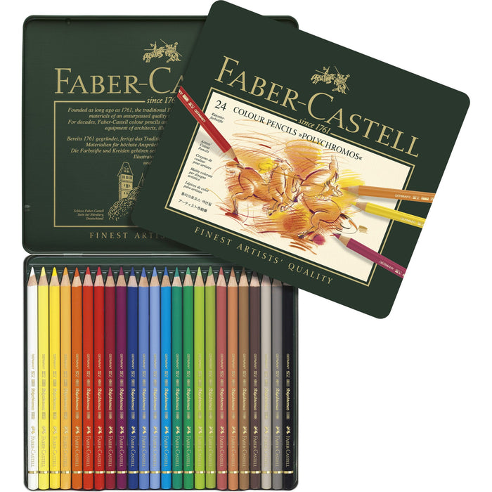 Faber-Castell Polychromos Colour Pencil Tin Set/24
