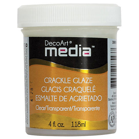 DecoArt Media One Step Crackle Clear Glaze 4oz