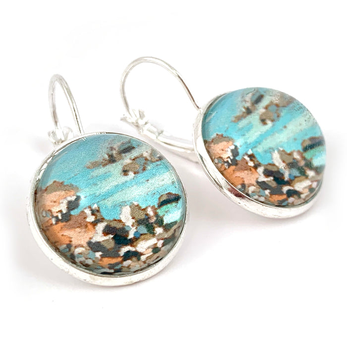 Round Hanging Earrings
