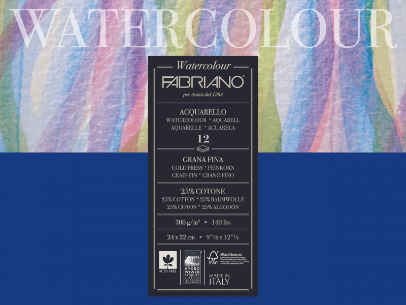 Fabriano Watercolour Paper Pad Cold Press 140lb 14x19