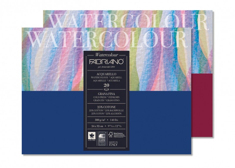 Fabriano Watercolour Studio Block Cold Press 8x16 140lb